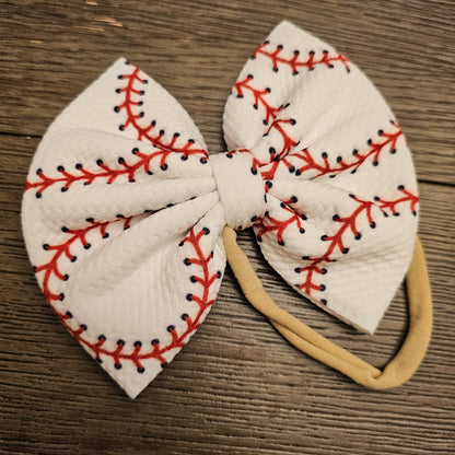 Baseball Stitch Bows