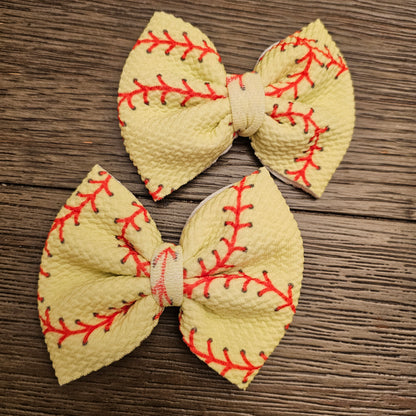 Softball Stitch Bows