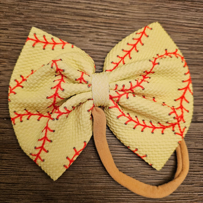 Softball Stitch Bows