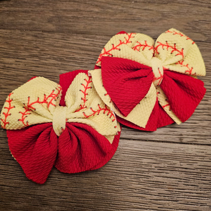 Softball Stitch Bows