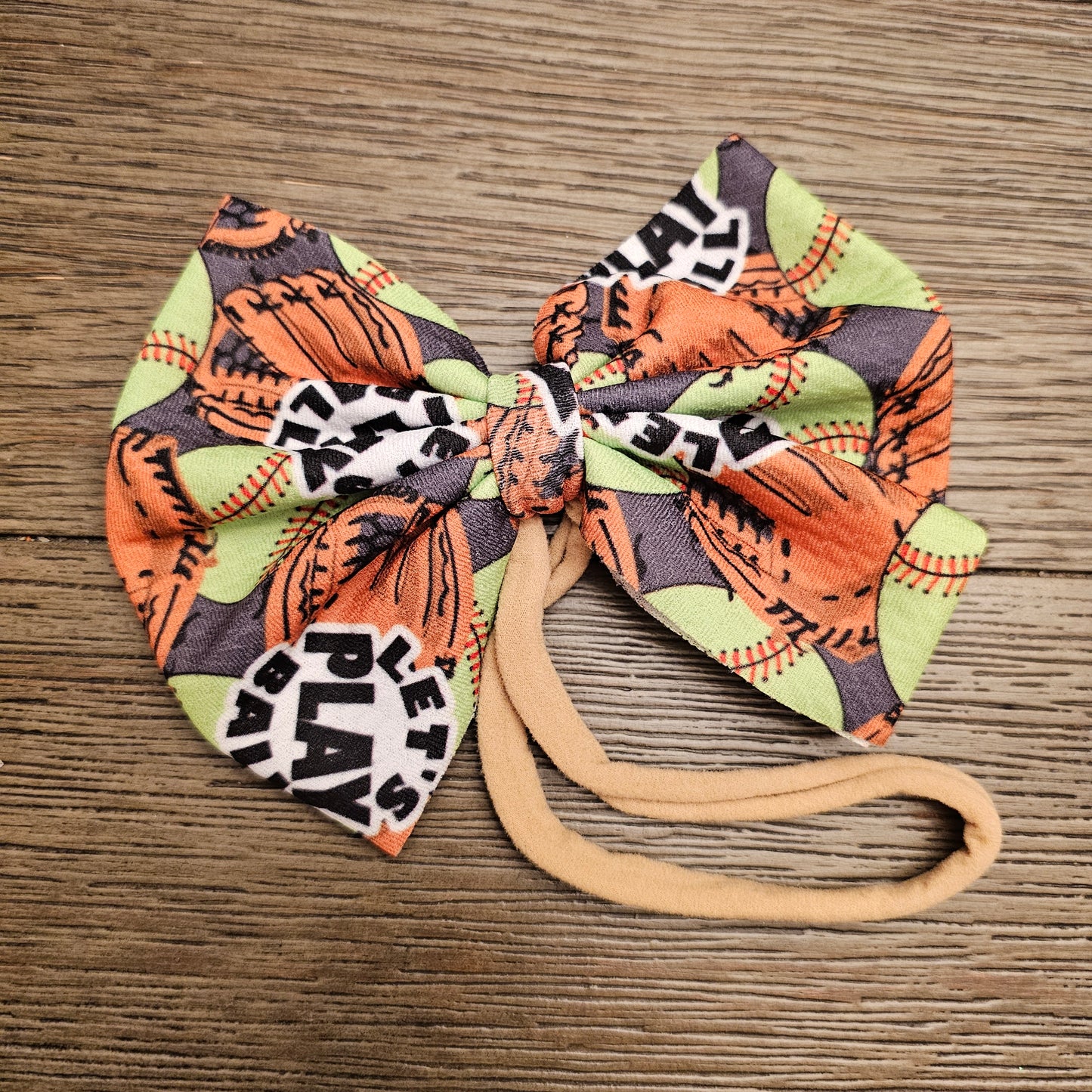 Softball Play Ball Bows