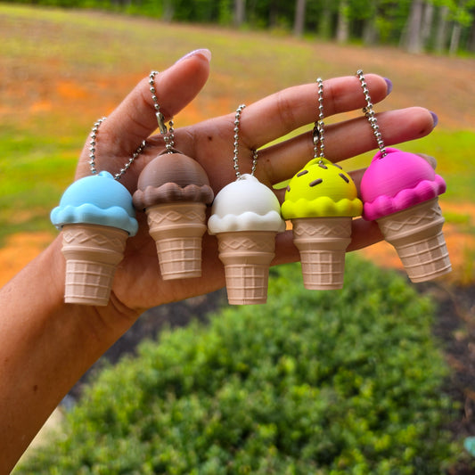 Ice Cream Fidget Clicker Keychain