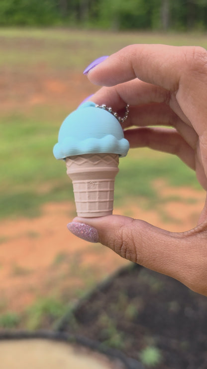 Ice Cream Fidget Clicker Keychain