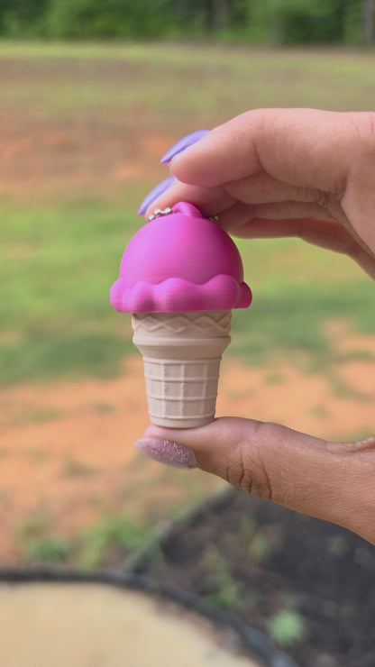 Ice Cream Fidget Clicker Keychain