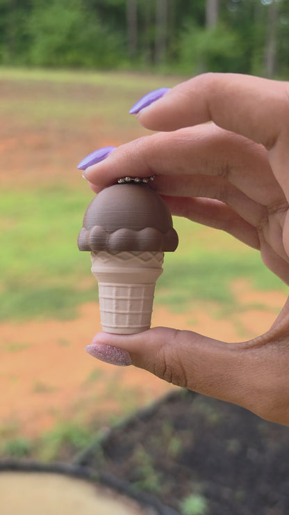 Ice Cream Fidget Clicker Keychain