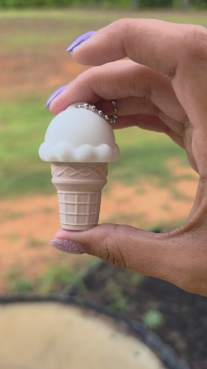 Ice Cream Fidget Clicker Keychain