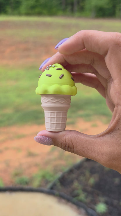 Ice Cream Fidget Clicker Keychain